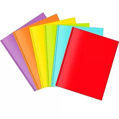 Heavy Duty Plastic Folder With Prongs - 6pcs ，Assorted Color 2 Pocket Folder ... • $13.30
