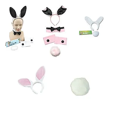 Bunny Set And Accessories Rabbit Ears Tail Cuffs Fancy Dress Costume Hen Party • £7.99