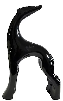 ROYAL HAEGER RARE Dog Sculpture Ebony Black Whippet Greyhound Afghan Large 21  • $221.99