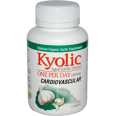 Kyolic Aged Garlic Extract One Per Day Cardiovascular 1000 Mg 60 Caplets • $50.95