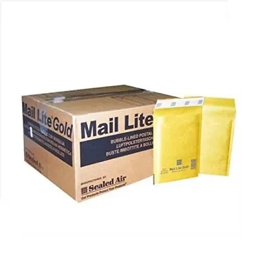 MAIL LITE SEALED AIR PADDED ENVELOPES A/000 B/00 C/0 D/1 E/2 Mail Lite Gold • £17.99