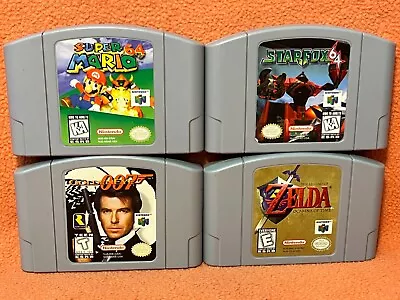 Super Mario 64 Star Fox Zelda Ocarina Of Time Goldeneye 007 Nintendo 64 N64 Lot! • $189.97