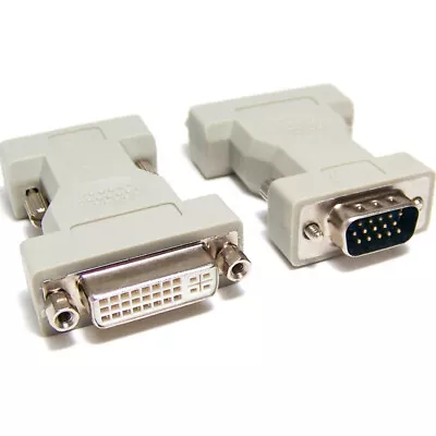 DVI-I Female Analog 24+5 To VGA Male 15-pin Connector Adapter Converter • $4.04