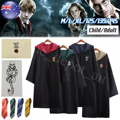 Harry Potter Gryffindor Ravenclaw Slytherin Robe Cloak Tie Wand Costume AU • $14.69