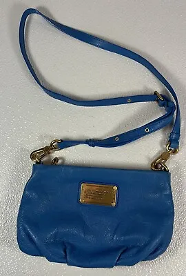 MARC By MARC JACOBS Percy Q Leather Small Crossbody Purse Vibrant Blue • $59