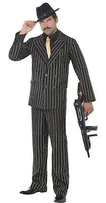 Smiffys Gold Pinstripe Gangster Costume - Large • £17.99