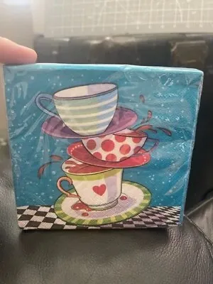 Mad Hatter Tea Party 16 Ct Beverage Napkins Alice Wonderland Birthday New!!! • $2.60