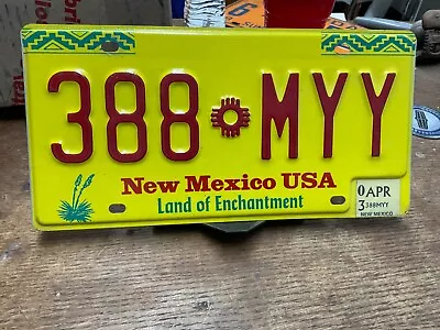 License Plate Vintage New Mexico 388 MYY “Land Of Enchantment” 2003 Rustic • $9.25