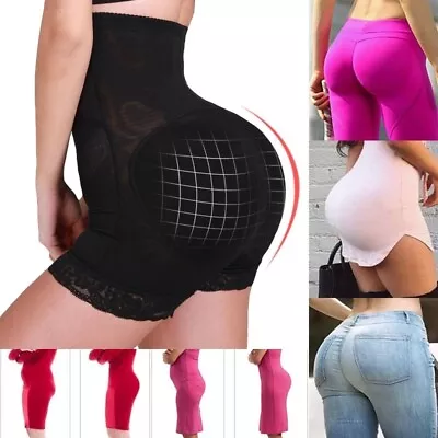 UK Women High Waist Padded Pants Butt Lifter FAKE ASS Tummy Control Body Shaper • £15.79