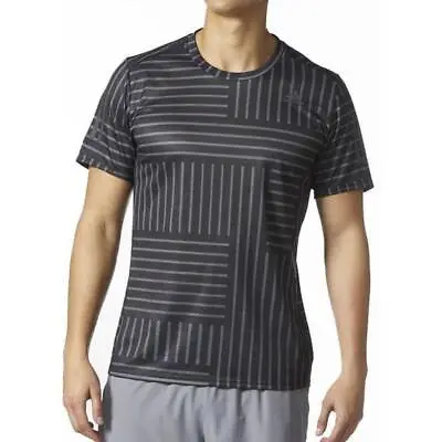 £15.49 • Buy Adidas Mens Response Printed Short Sleeve Running Top T-Shirt Tee - Black