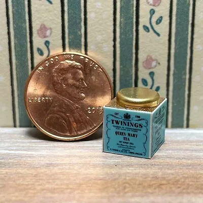 Dollhouse Miniature Beverage 1:12 Queen Mary Tea Tin • $3
