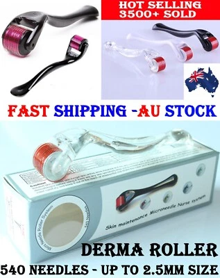 $15.76 • Buy Derma Roller Titanium Micro Needle Skin 540 Needles Scars Anti Aging Dermaroller