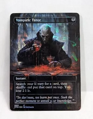 Vampiric Tutor Custom Foil Full Art Sticker On Bulk MTG Commander • $6.79