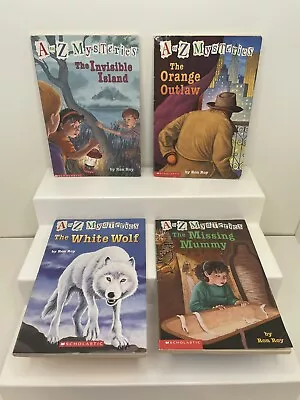 A To Z Mysteries Book Lot Of 4 By Ron Roy Paperback Scholastic I M O W Books • $4.99