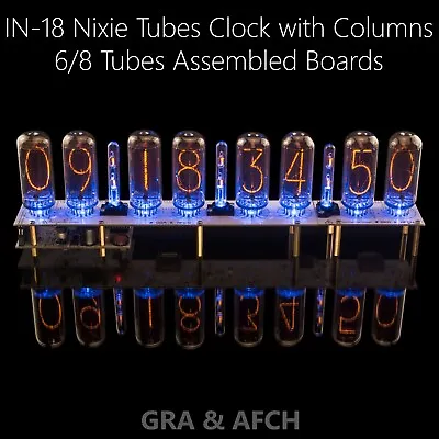£125.23 • Buy IN-18 Nixie Tube Clock [4, 6, 8 Tubes Boards] [WITHOUT TUBES] 12/24H SlotMachine