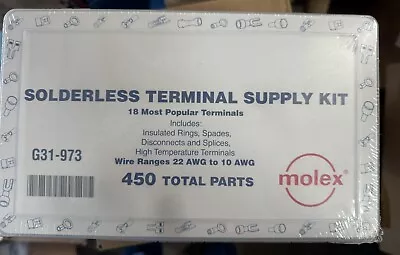 Molex Solderless Terminal Supply Kit G31-973 Wire Range 22 10AWG 450 Total Parts • $35