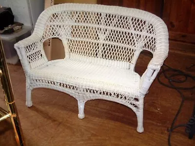 Antique Rare Original Wicker Love Seat 50 X 34 X 28 NICE • $375