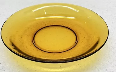 Mid Century  Amber Glass 11” Round  Serving/Salad Bowl Stamped Vereco France MCM • $29.99