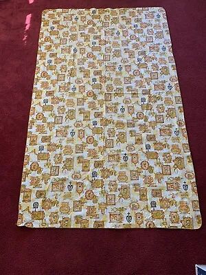 Rare Vintage Vinyl Flannel Back Tablecloth Taverns Inns Signs Theme 52 X 87 • $15.20