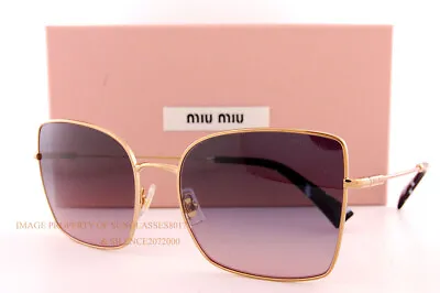 Brand New Miu Miu Sunglasses MU 51WS 7OE 06N Antique Gold/Pink Gradient Blue • $239.99