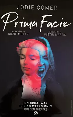 $499.99 • Buy JODIE COMER  Signed PRIMA FACIE Broadway Poster Windowcard + Playbill PROOF