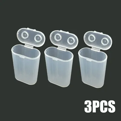 3Pcs Battery Case Box Holder Waterproof Rechargeable Battery Container For-18650 • £3.06