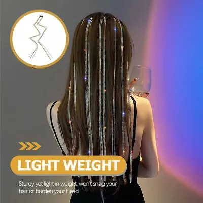 £3.43 • Buy Sparkly Rhinestone Hair Clips Chains Crystal Hair Extension Chain Tassel 