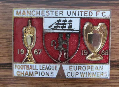 Coffer Enamel Manchester United F.C. Badge 1967-1968 European Champions • £10