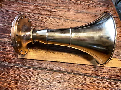 Vintage 9  Air Whistle Horn Cunningham? Federal? Polished Bronze/brass • $179