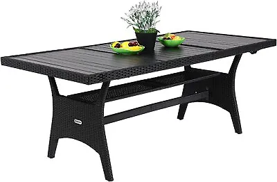 Garden XL Rattan Dining Table Large 8 Seater Outdoor Patio Conservatory Balcony • £229.90