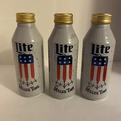 2020 Miller Lite Limited Edition Alum One Pint Beer Can Flag It’s Miller Time X3 • $5.99