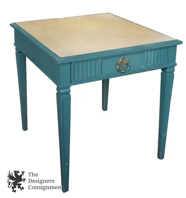 Drexel Heritage Traditional Painted Side Accent Table Drawer Blonde 14-804-30  • $399.99