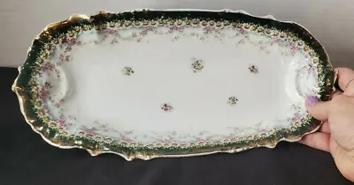 Antique C.T Germany (Carl Tielsch) Floral Oval Porcelain Serving Dish-Daisies • $15.99