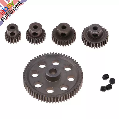 17T-64T Metal Spur Differential Gear Motor Pinion Cogs Set For HSP 1/10 RC Cars • £8.39