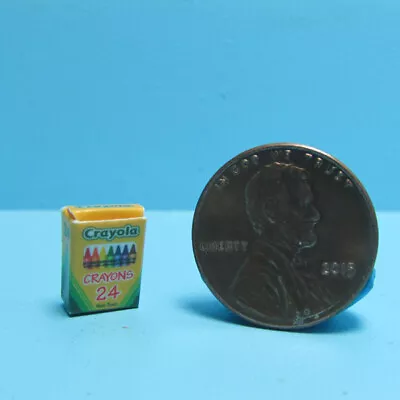 Dollhouse Miniature Detailed Replica 24 Count Crayola Crayon Box  • $4.04