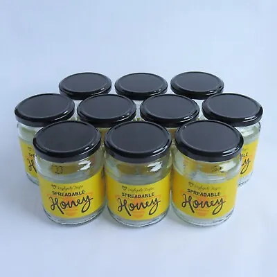 10x Empty Glass Honey Jars With Lids 454g 1lb (Jam Making Conserve Lidl Highate) • £15