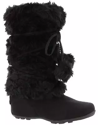 Blossom Talia-Hi Women Mukluk Faux Fur Boot Mid Calf Winter (8.5 Black) • $29.90