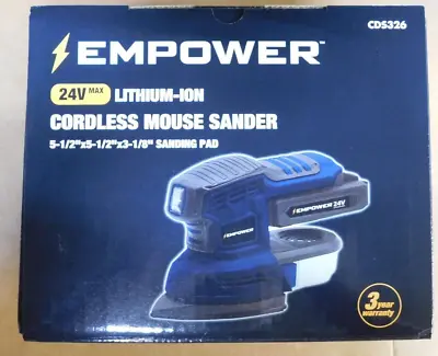 EMPOWER 24v LITHIUM ION CORDLESS MOUSE SANDER With CHARGER No Battery • $49.95