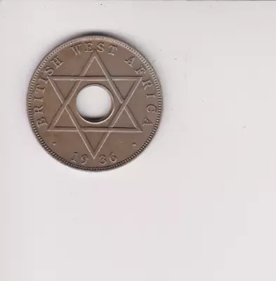 £6.99 • Buy British West Africa King Edward VIII One Half Penny 1936 HIGH GRADE COIN.AA377