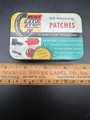 Vintage Advertising Tin REMA TIP TOP SELF-VULCANIZING PATCHES W/product • $11.99