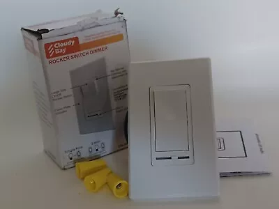 Cloudy Bay Vertical Slide Dimmer Switch CBLD003WHA  3 Way 4D White • $8.99