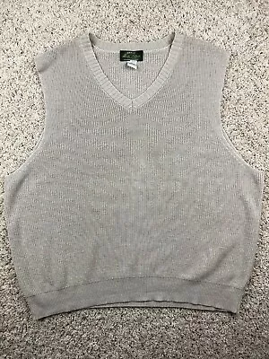 Orvis Signature Collection Beige All Linen V-Neck Sweater Vest Size XL Men’s • $17.15