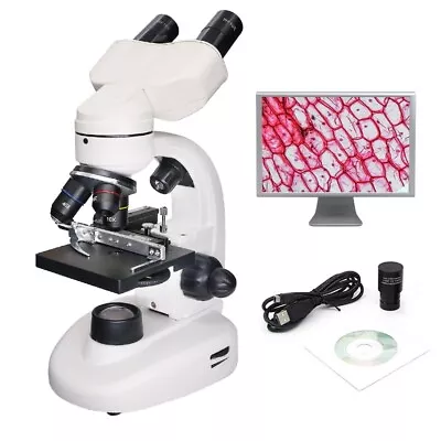 1600X Binocular Microscope Student LED Illuminated Digital Biological Microscope • $125.52