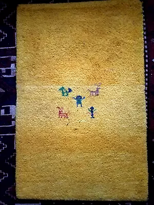 $150 • Buy Traditional Hand Knotted Tribal Carpet Amalehbaft Gabbeh Wool Area Rug Thick