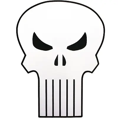 Official Marvel Comics Large Punisher Skull Logo Iron On Applique Patch • $20.85