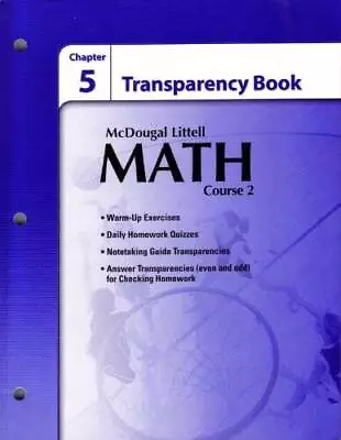 McDougal Littell Math Course 2: Chapter Transparency Book Chapter 5 - GOOD • $251.32