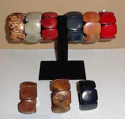 Polished Tagua Bracelet In Variety Of Colors - Fair Trade - Handmade - One Size • $15