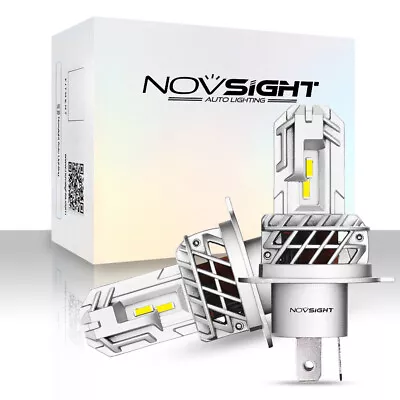 NOVSIGHT 2x H4 LED Headlight Bulbs Kit Lamp Car 6000K Globes High Low Beam White • $35.99