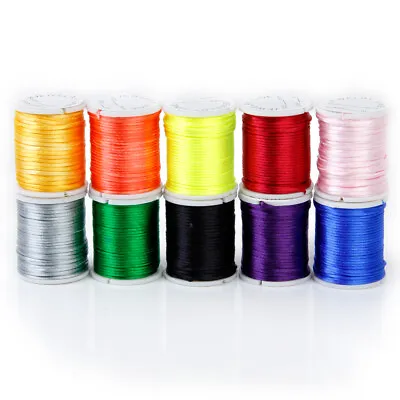 £10.75 • Buy 10Color 8M Nylon Chinese Knot Cord Macrame Rattail Braided Thread String 1mm