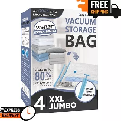 4 Pack XXL Jumbo Vacuum Storage Bags Extra Jumbo Vacuum Sealed Bags • $34.95